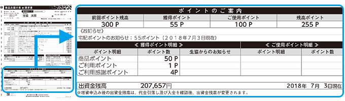 ポイント数の確認について