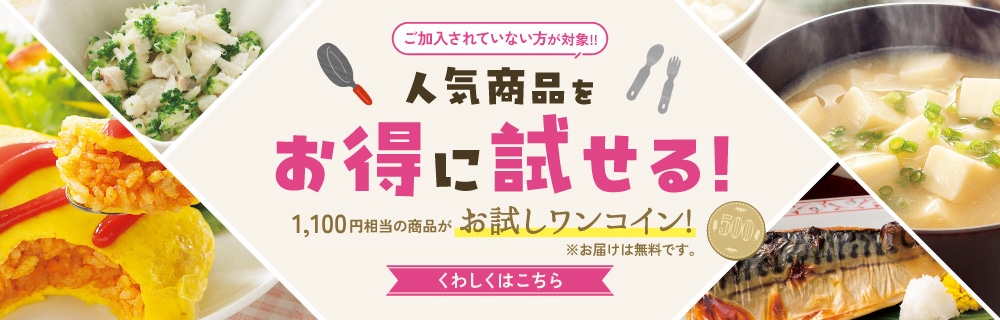 人気商品をお得に試せる！お試しワンコイン